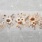 Herbstblumen | Blumen Bordüre XXL Bügelbild bis 250cm