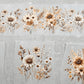 Herbstblumen | Blumen Bordüre XXL Bügelbild bis 250cm