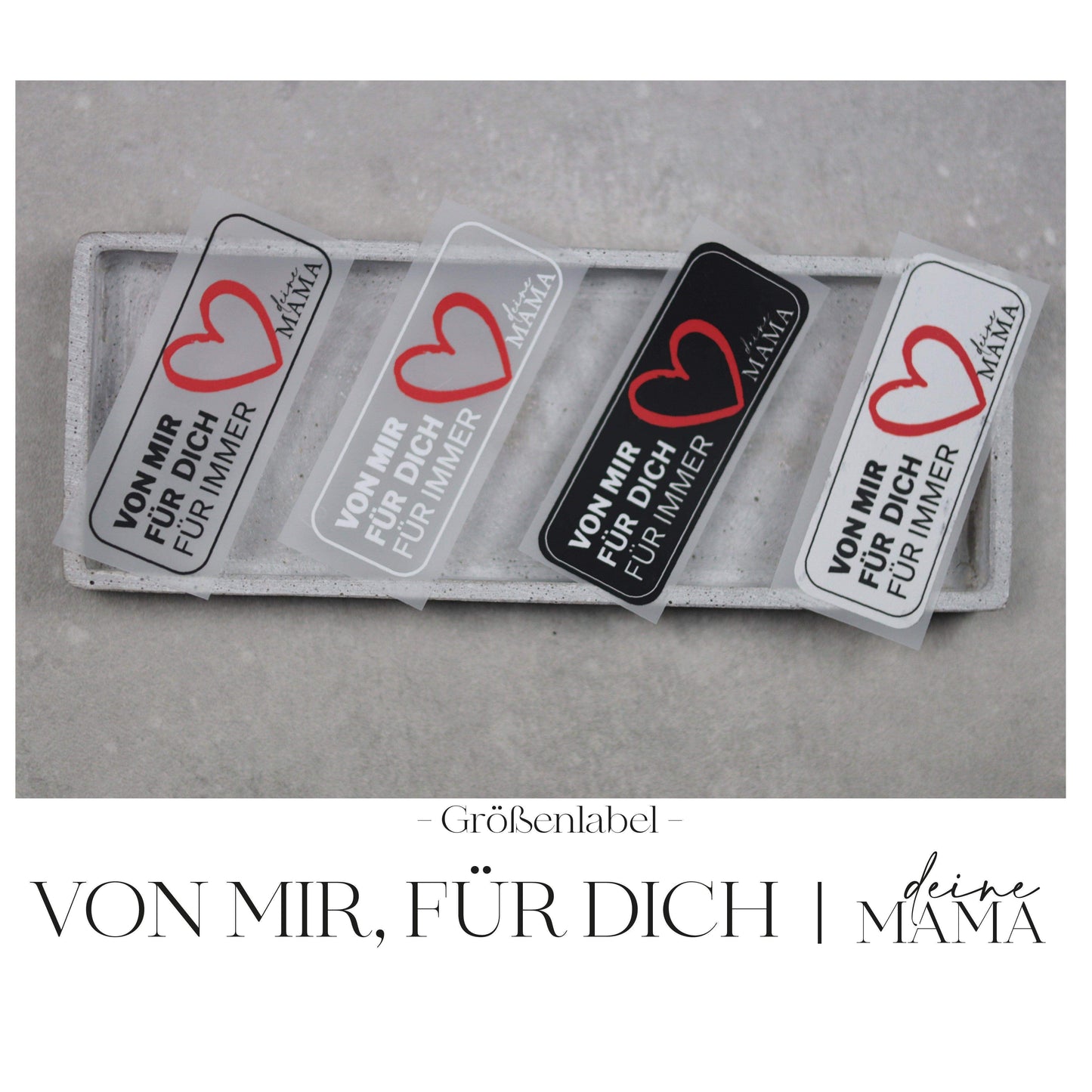 Entdecke unsere stylischen Größenlabels als Bügelbilder für Statement-Jacken! Einfach aufzubügeln, langlebig und perfekt für individuelle DIY-Projekte. Verleihe Deinen Jacken eine persönliche Note und sorge für klare Größenangaben. Jetzt online kaufen!