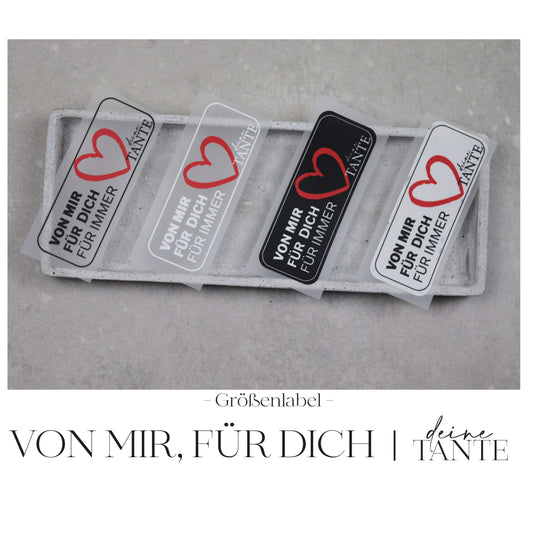 Entdecke unsere stylischen Größenlabels als Bügelbilder für Statement-Jacken! Einfach aufzubügeln, langlebig und perfekt für individuelle DIY-Projekte. Verleihe Deinen Jacken eine persönliche Note und sorge für klare Größenangaben. Jetzt online kaufen!