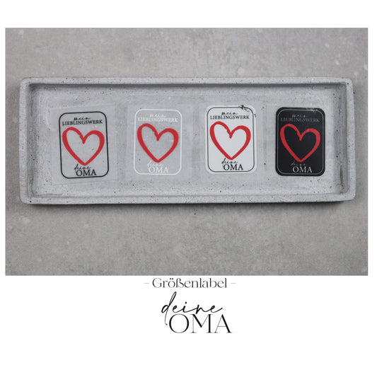 Entdecke unsere stylischen Größenlabels als Bügelbilder für Statement-Jacken! Einfach aufzubügeln, langlebig und perfekt für individuelle DIY-Projekte. Verleihe Deinen Jacken eine persönliche Note und sorge für klare Größenangaben. Jetzt online kaufen!