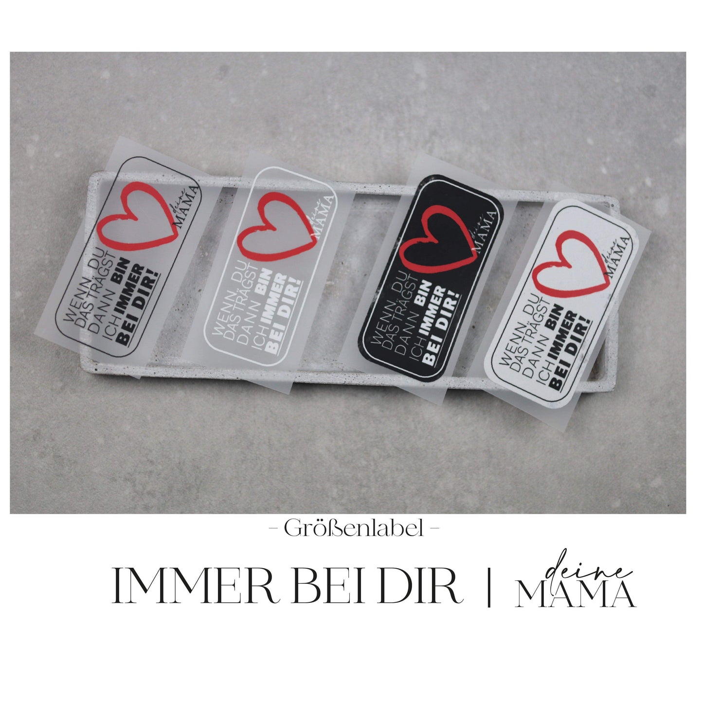 Entdecke unsere stylischen Größenlabels als Bügelbilder für Statement-Jacken! Einfach aufzubügeln, langlebig und perfekt für individuelle DIY-Projekte. Verleihe Deinen Jacken eine persönliche Note und sorge für klare Größenangaben. Jetzt online kaufen!