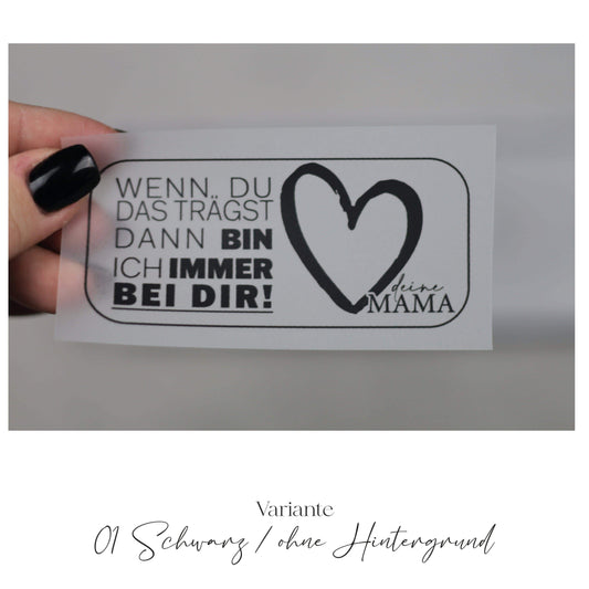 Größenlabel "Immer bei dir | deine MAMA" | black & white