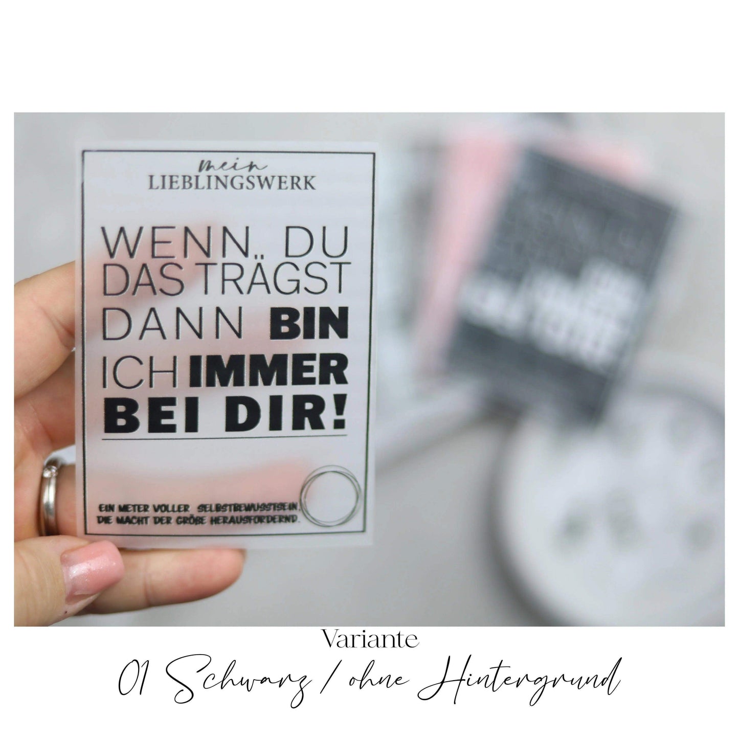 Jackenlabel  "Immer bei dir"