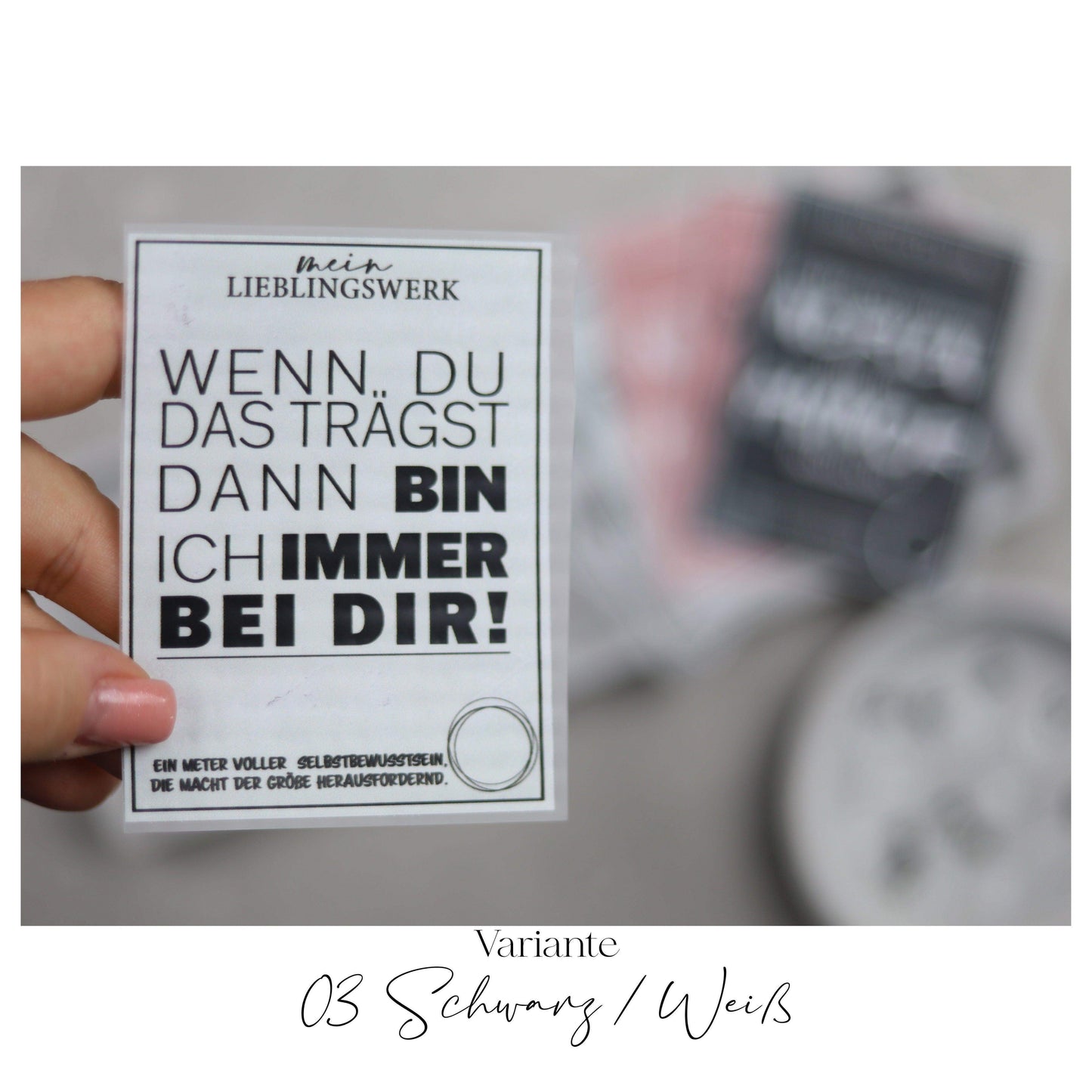 Jackenlabel  "Immer bei dir"