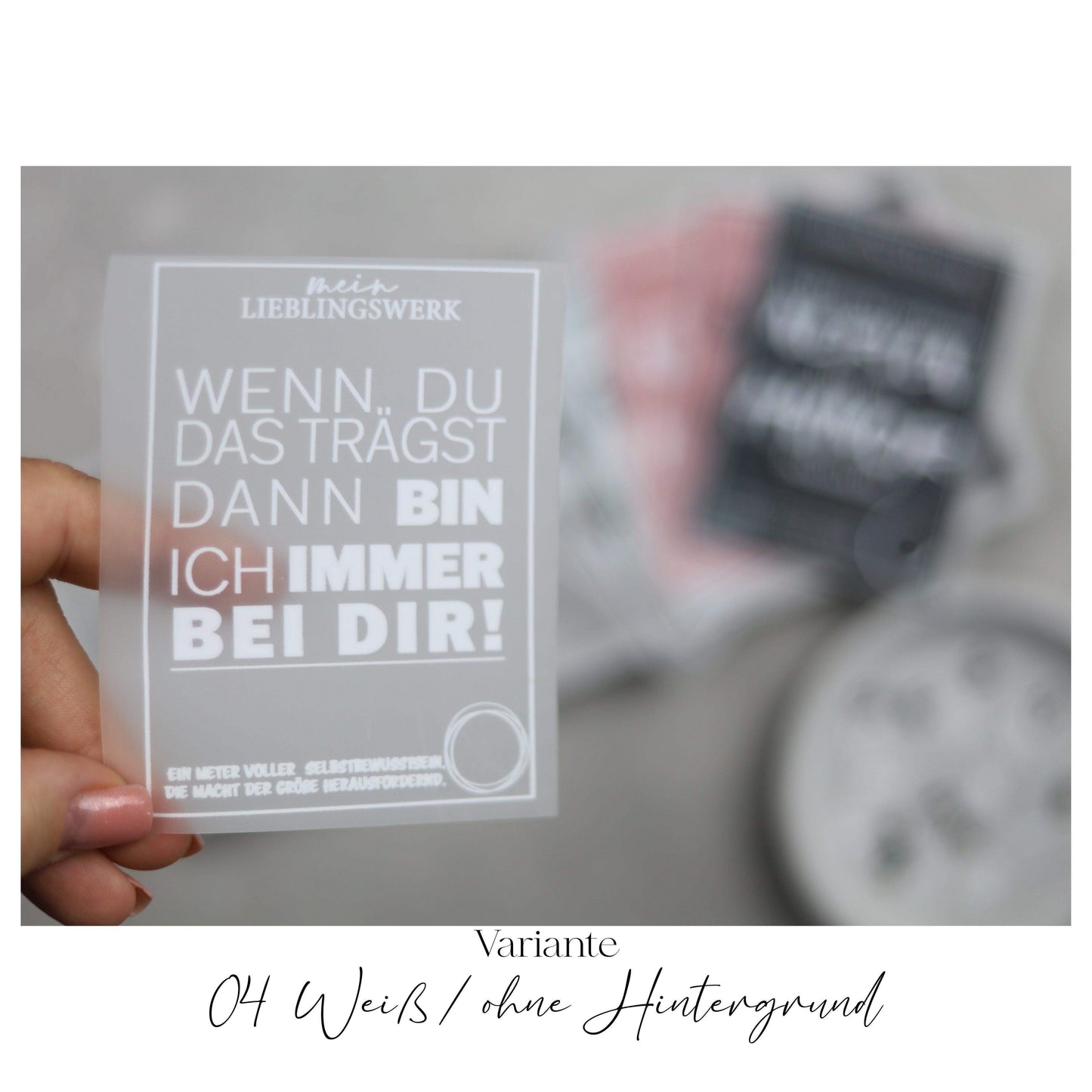 Jackenlabel  "Immer bei dir"