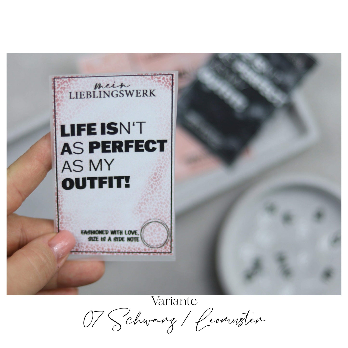 Jackenlabel  "Life is a perfect outfit"