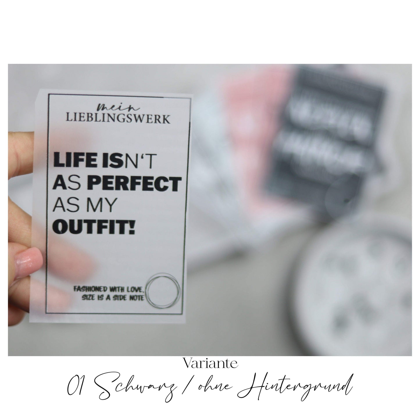 Jackenlabel  "Life is a perfect outfit"