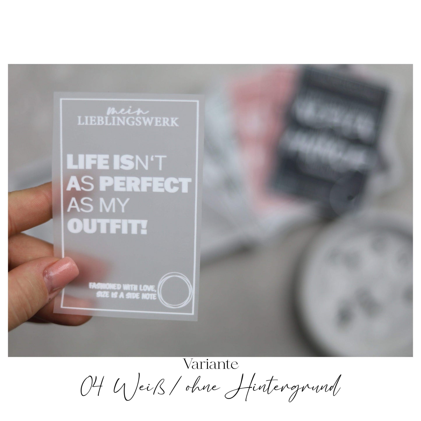 Jackenlabel  "Life is a perfect outfit"