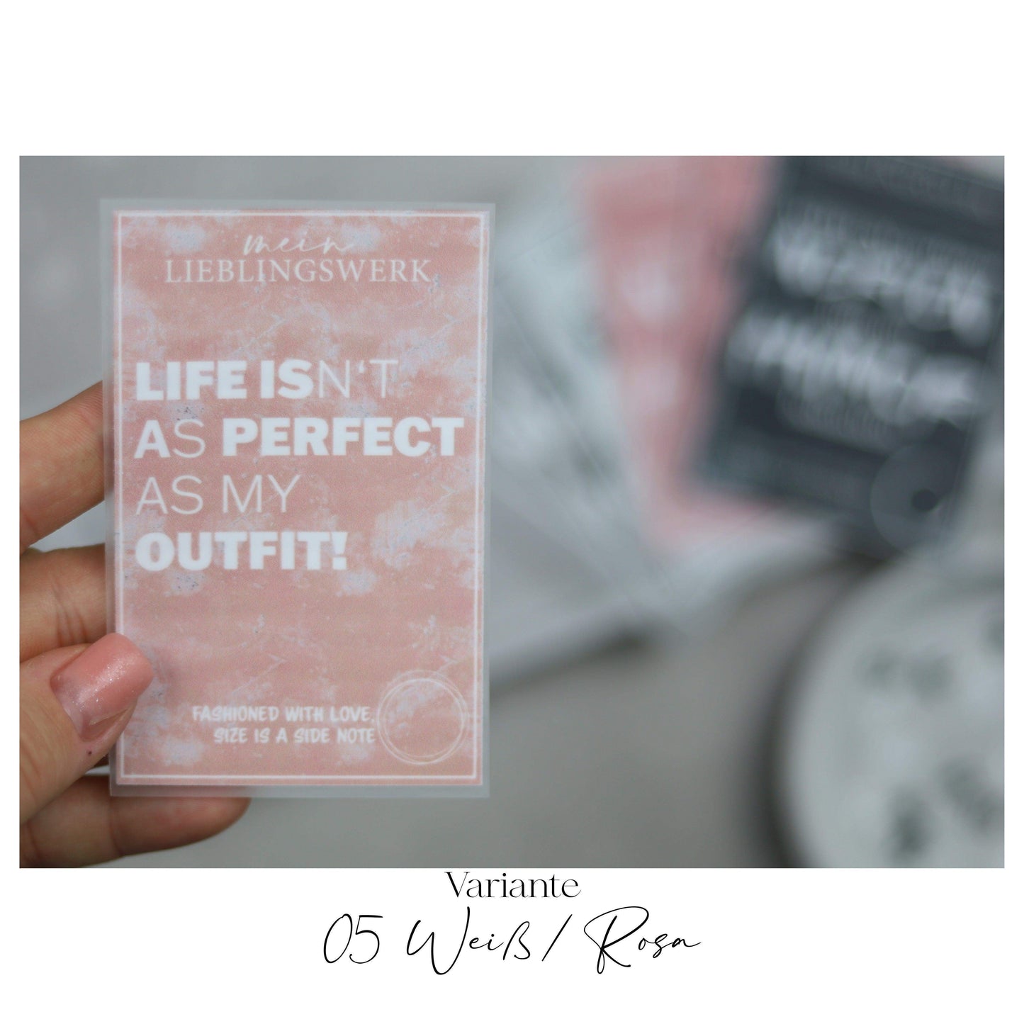 Jackenlabel  "Life is a perfect outfit"