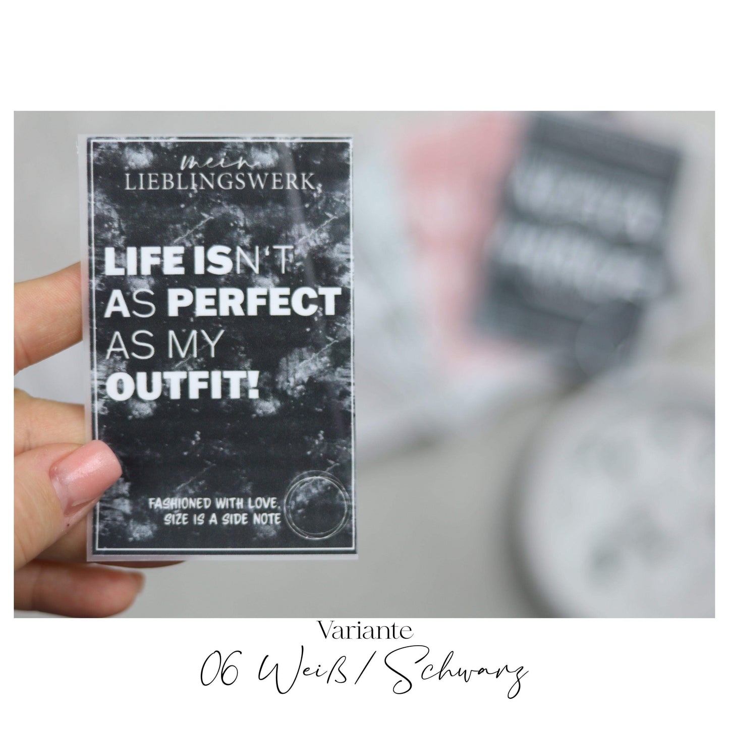 Jackenlabel  "Life is a perfect outfit"