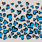 #14 Electric Blue | Schwarz – Cyan | LEO Classic Herz DUO