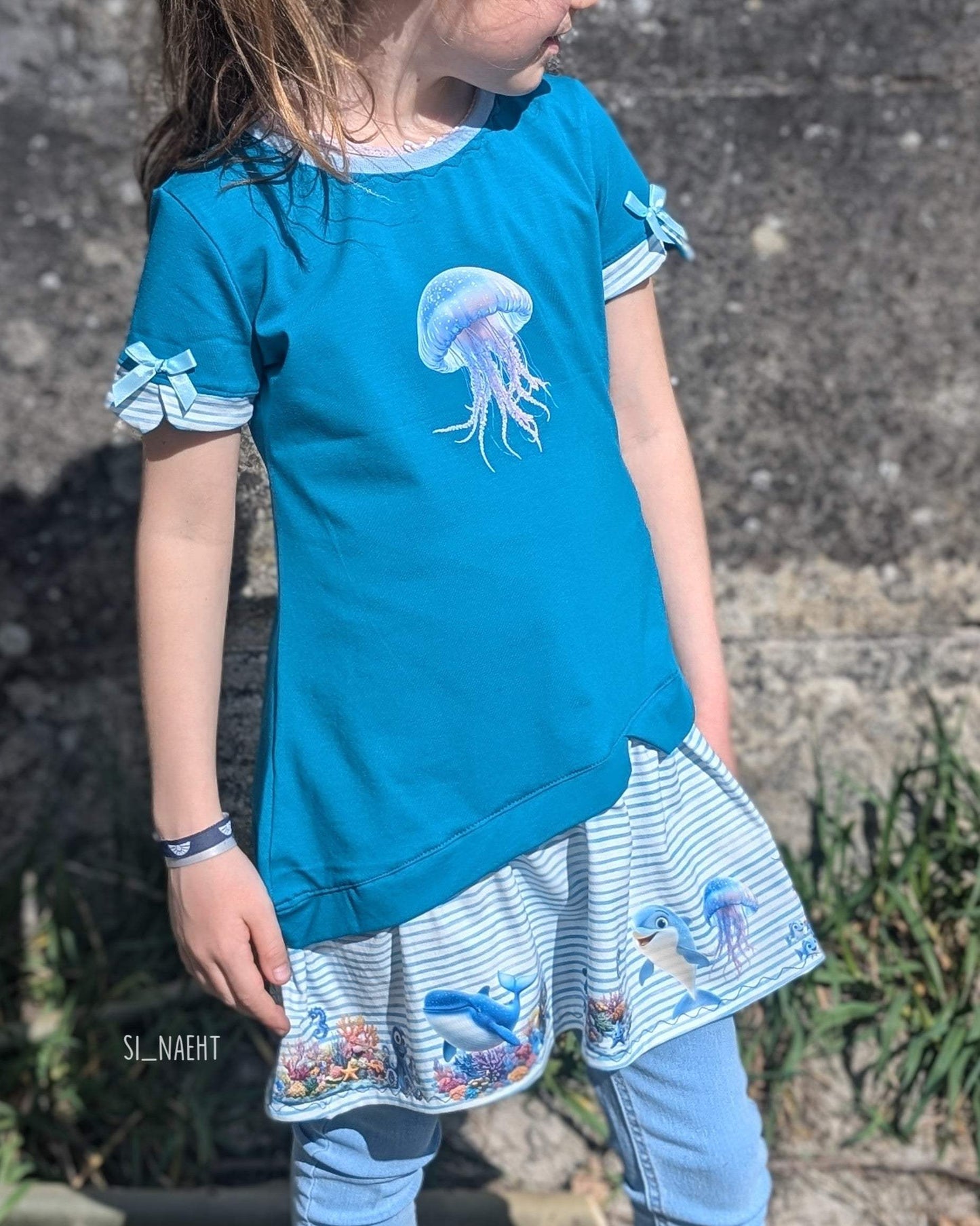 OCEAN FRIENDS | XXL Bügelbild Bordüre | Delfine, Schildkröten & Korallen