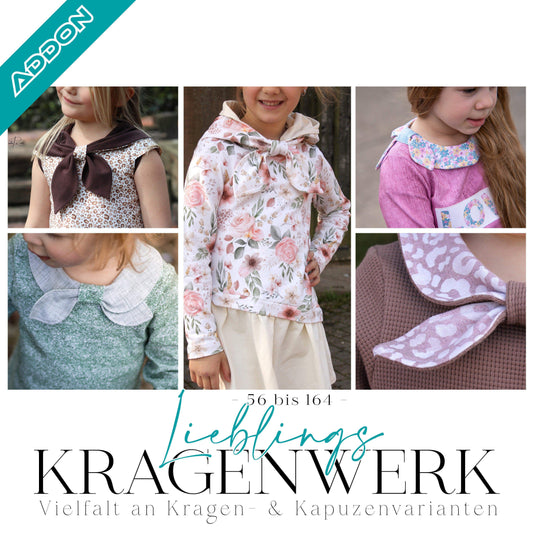 KragenWERK | Schleifen & Kragen & Kapuzen | Größe 56 bis 164 | A0 & A4 | Beamer - Werkplan.Schnittmanufaktur