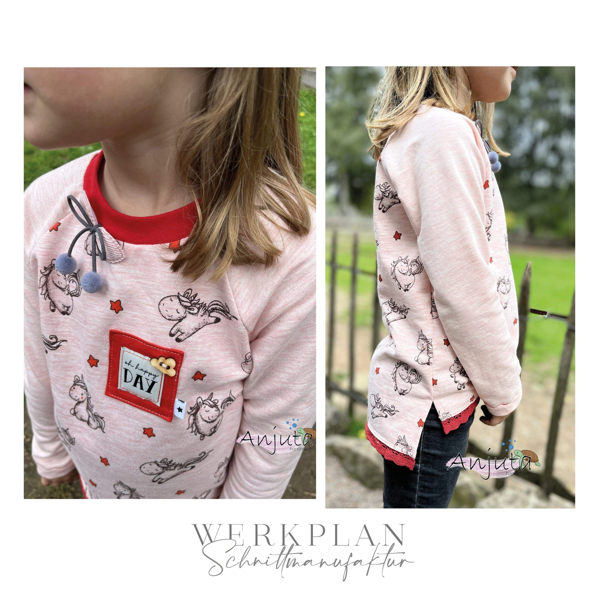 Gewerelizenz Raglan BasicWERK | Unisex Longsleeve - Werkplan.Schnittmanufaktur