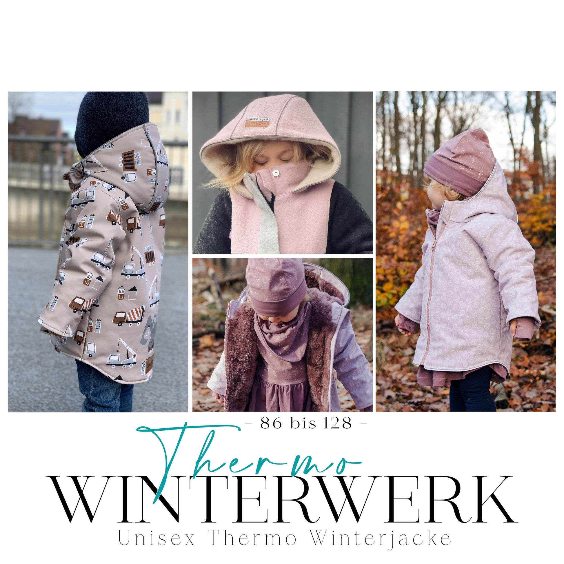 Thermo WinterWERK | KIDS Größe 86 bis 128 | A0 & A4 | Beamer - Werkplan.Schnittmanufaktur
