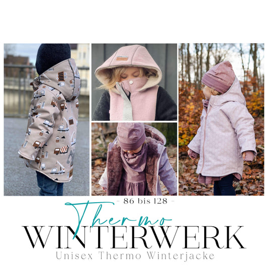 Thermo WinterWERK | KIDS Größe 86 bis 128 | A0 & A4 | Beamer - Werkplan.Schnittmanufaktur