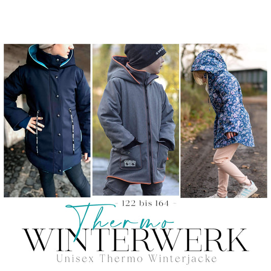 Thermo WinterWERK | TEENS Größe 122 bis 164 | A0 & A4 | Beamer - Werkplan.Schnittmanufaktur
