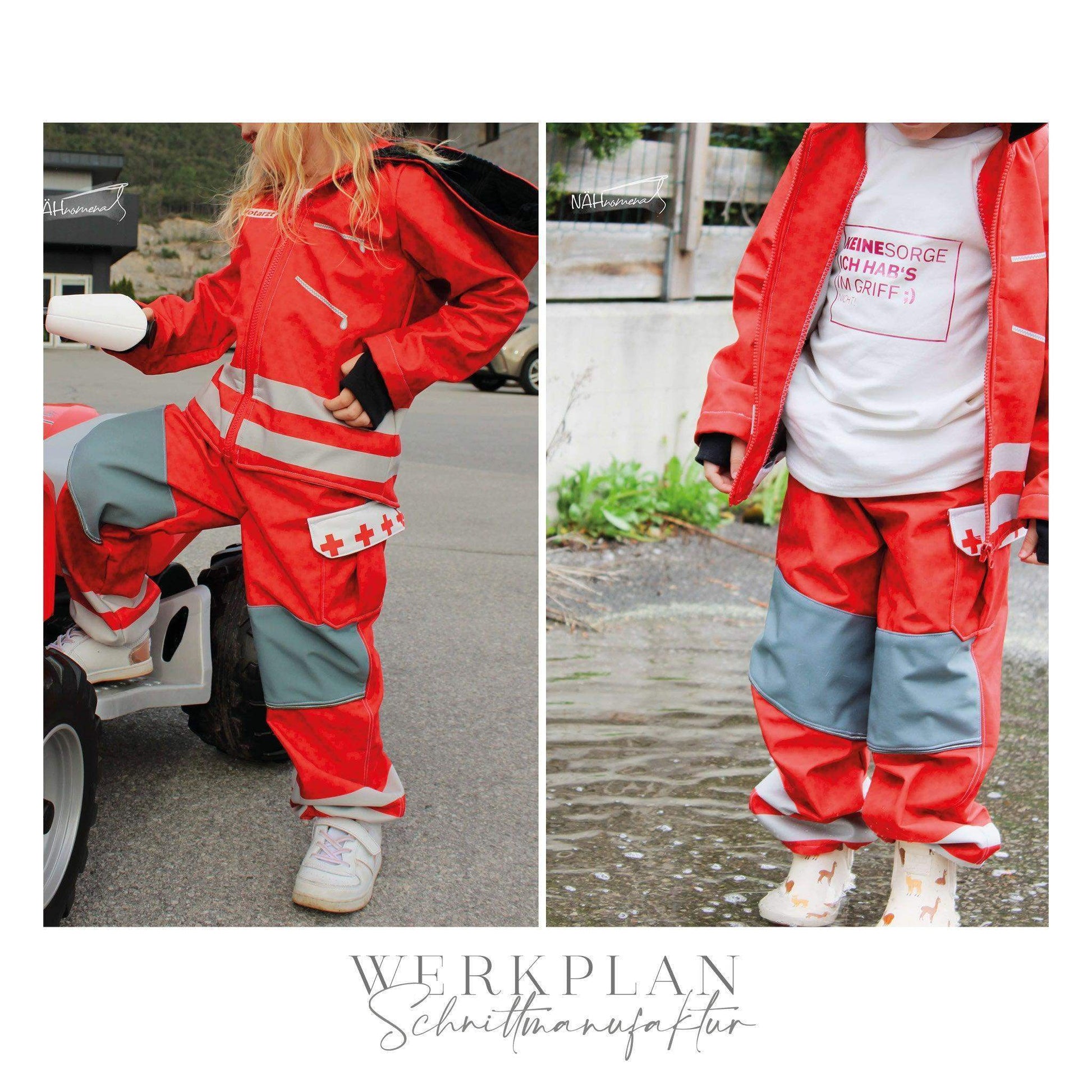 Wind & WetterWERK| Kids & Teens - von 80 bis 164 | A0 & A4 | Beamer - Werkplan.Schnittmanufaktur