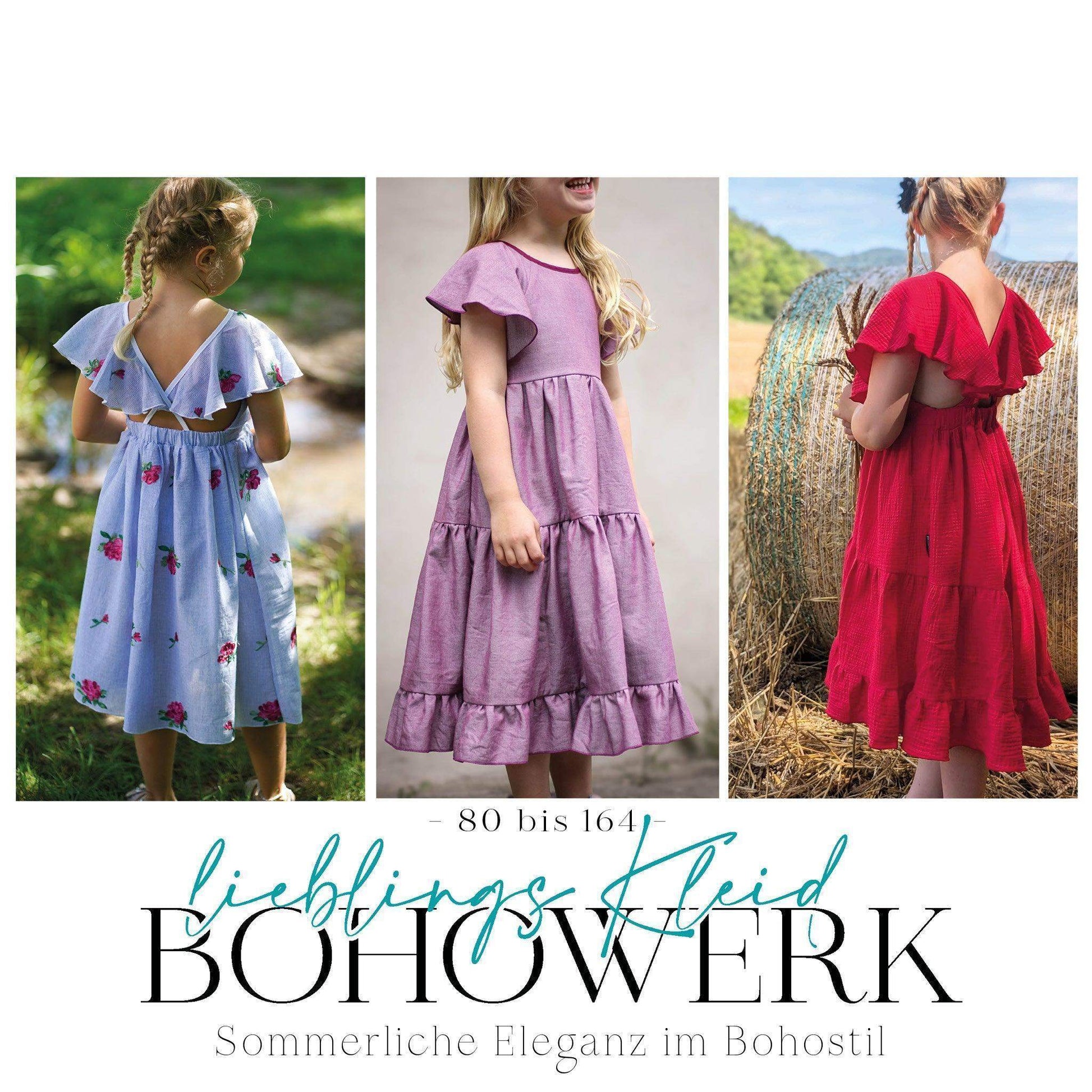 Lieblingskleid BOHOWERK | Kleid & Tunika | 80 bis 164 | A0 & A4 | Beamer - Werkplan.Schnittmanufaktur