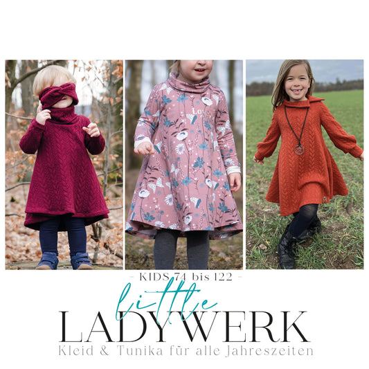 Little LadyWERK | Ganzjahres Kleid & Tunika | Kids 74 bis 122 | A0 & A4 | Beamer
