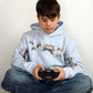 GAME ON | XXL Bügelbild Bordüre | Controller Splash – SOFT TONES