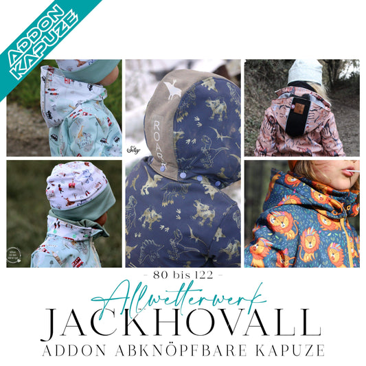 AllwetterWERK JACKHOVALL | ADDON Kapuze | A0 & A4 | Beamer - Werkplan.Schnittmanufaktur