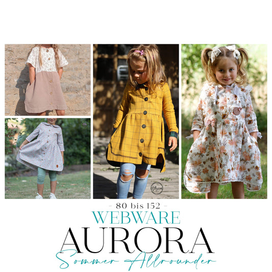 AURORA SommerAllrounder | WEBWARE | Tunika | Kleid | Cardigan | A0 & A4 | Beamer - Werkplan.Schnittmanufaktur