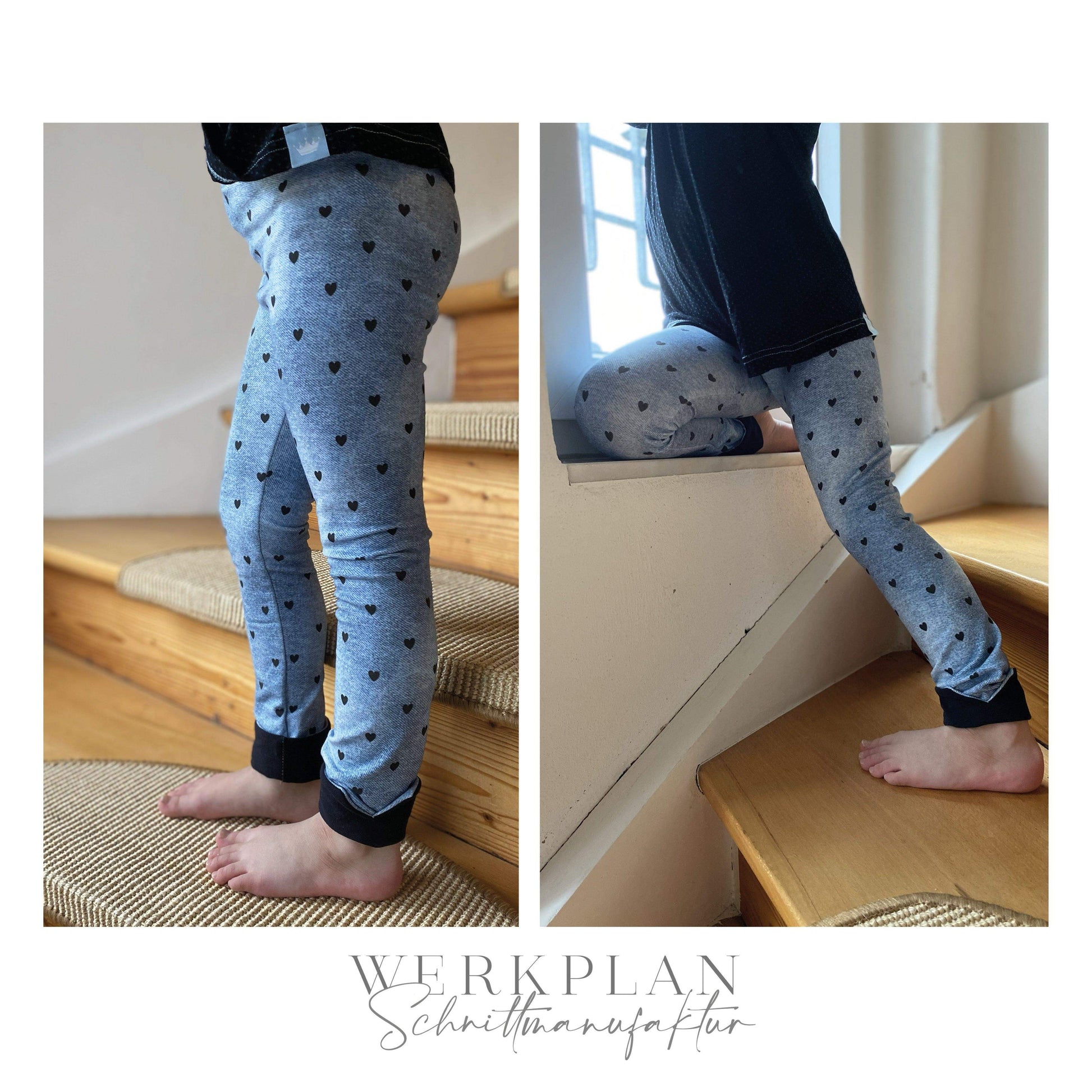 BEINWERK Leggings | in 3 Weiten | Größe 92 bis 164 | A0 & A4 | Beamer - Werkplan.Schnittmanufaktur