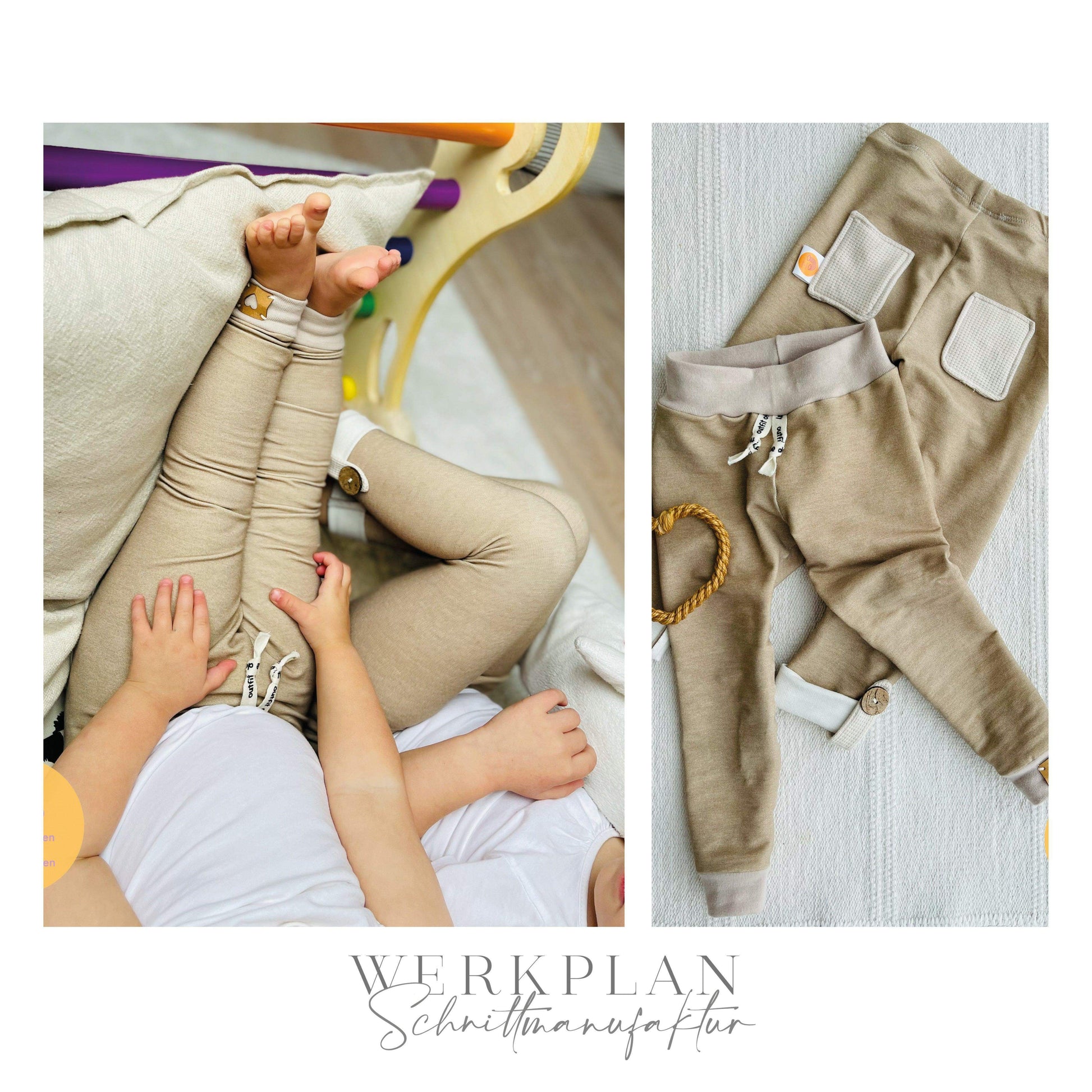 BEINWERK Leggings | Windelpupser in 3 Weiten | Größe 56 bis 104 | A0 & A4 | Beamer - Werkplan.Schnittmanufaktur