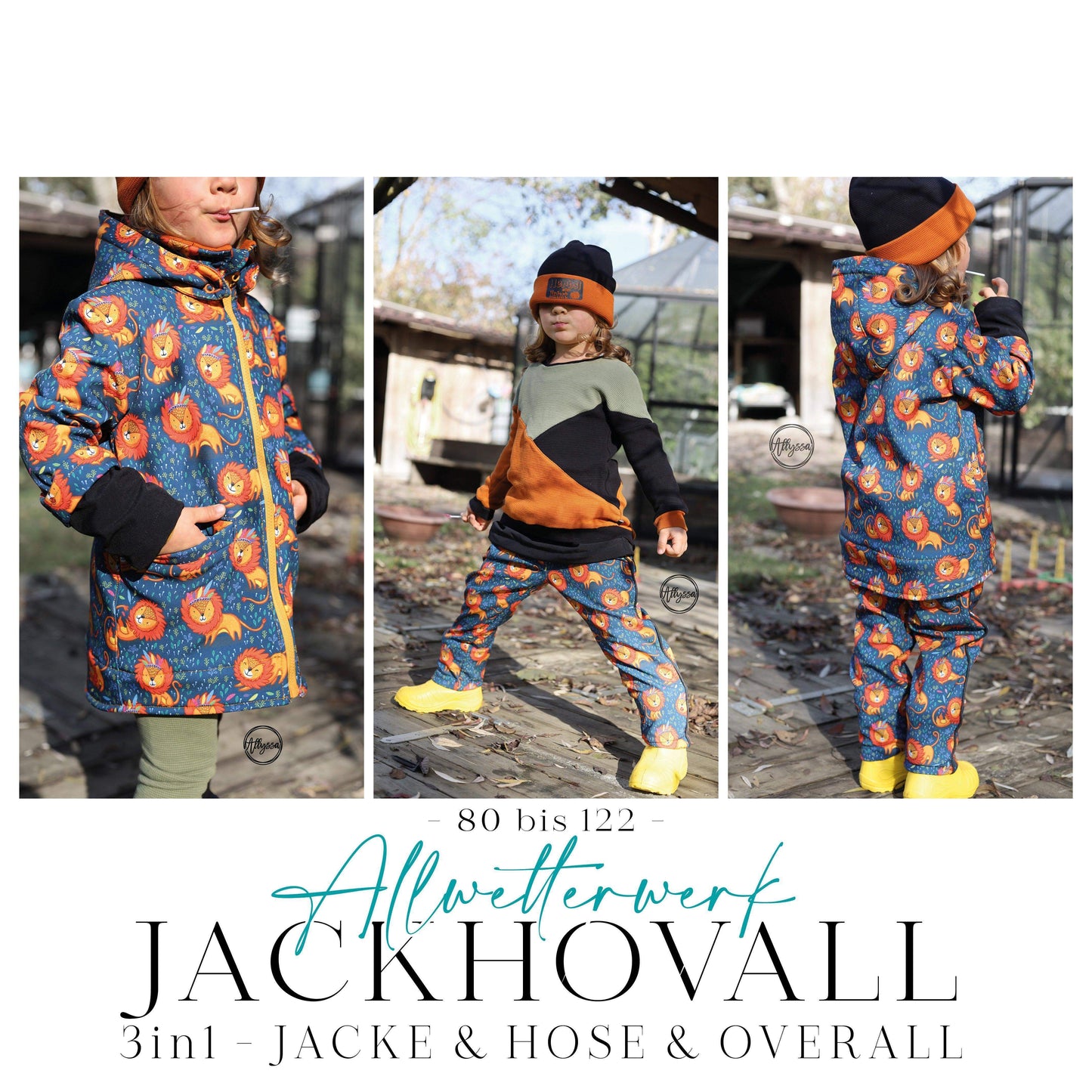AllwetterWERK JACKHOVALL 3in1 | Jacke & Hose & Overall | A0 & A4 | Beamer - Alisa von WPS | Werkplan Schnittmanufaktur