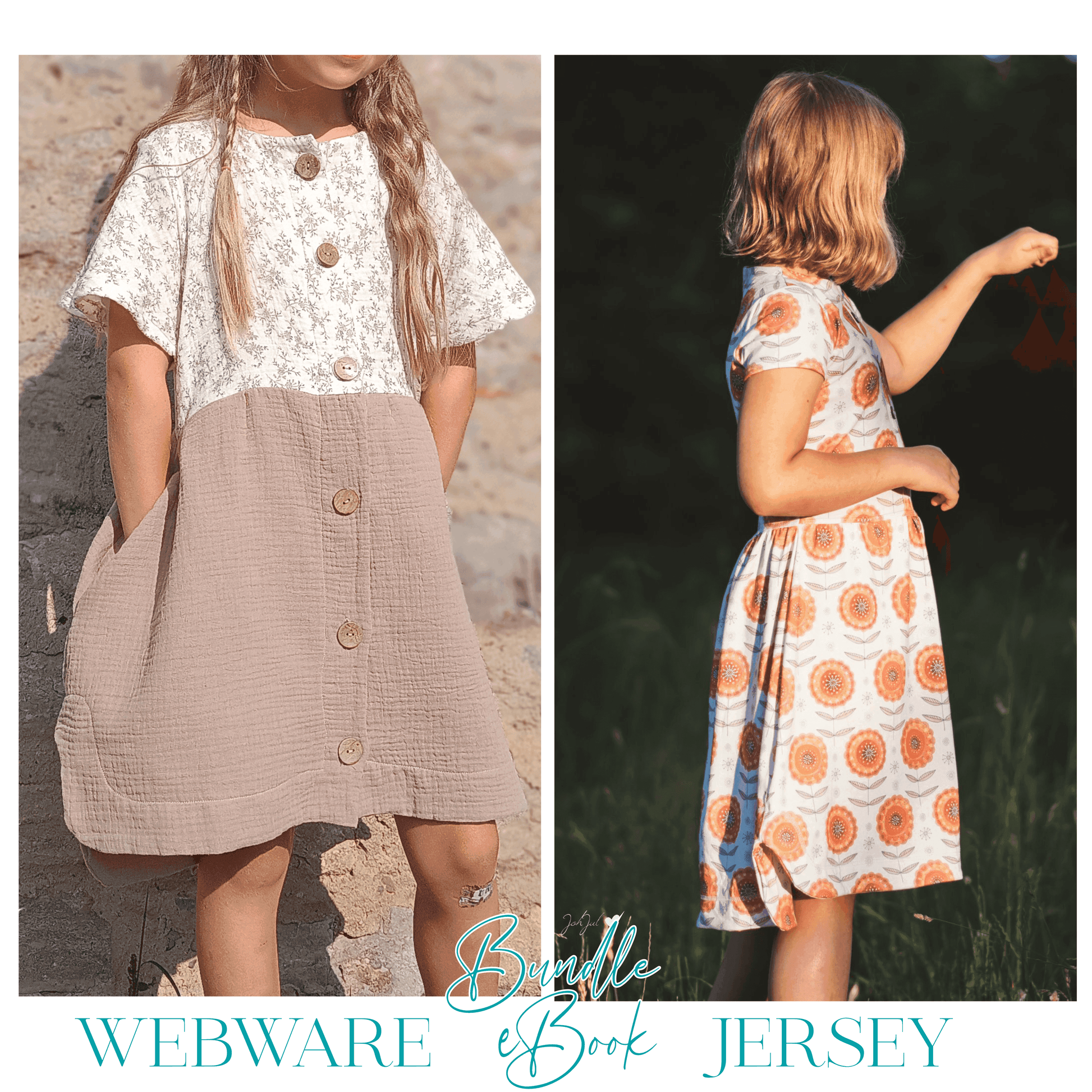 BUNDLE eBook - AURORA Webware & Jersey | Tunika | Kleid | Cardigan | A0 & A4 | Beamer - Werkplan.Schnittmanufaktur